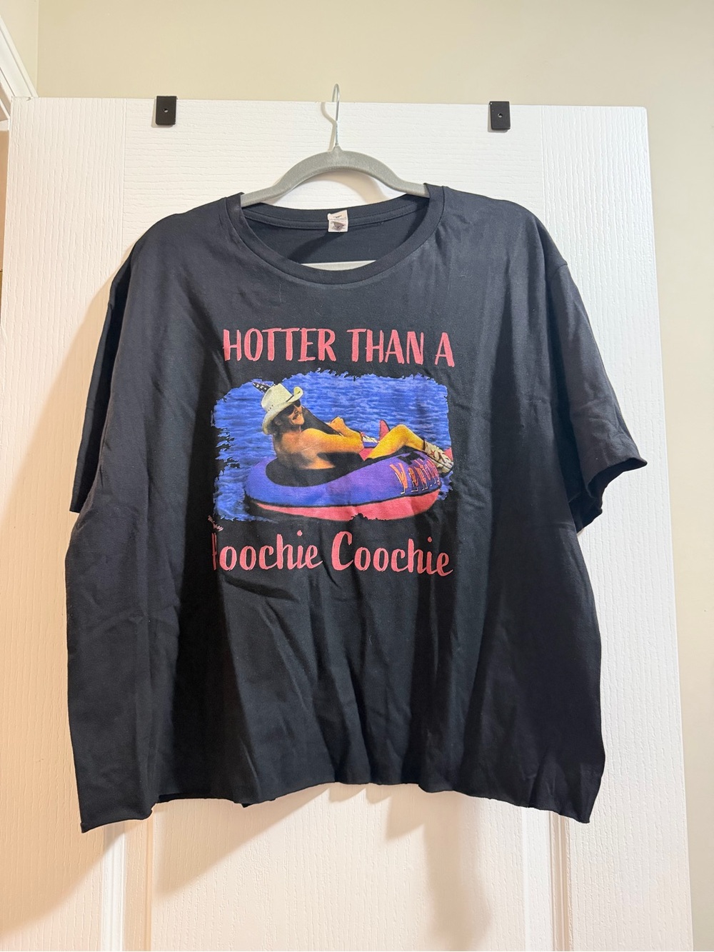 Black Graphic Tee "Hotter Than A Coochie Coochie"